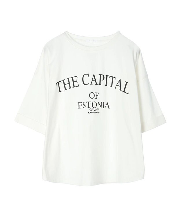 Green Parks インド綿 ＢＩＧサイズアーチロゴ半袖プルオーバー Off White