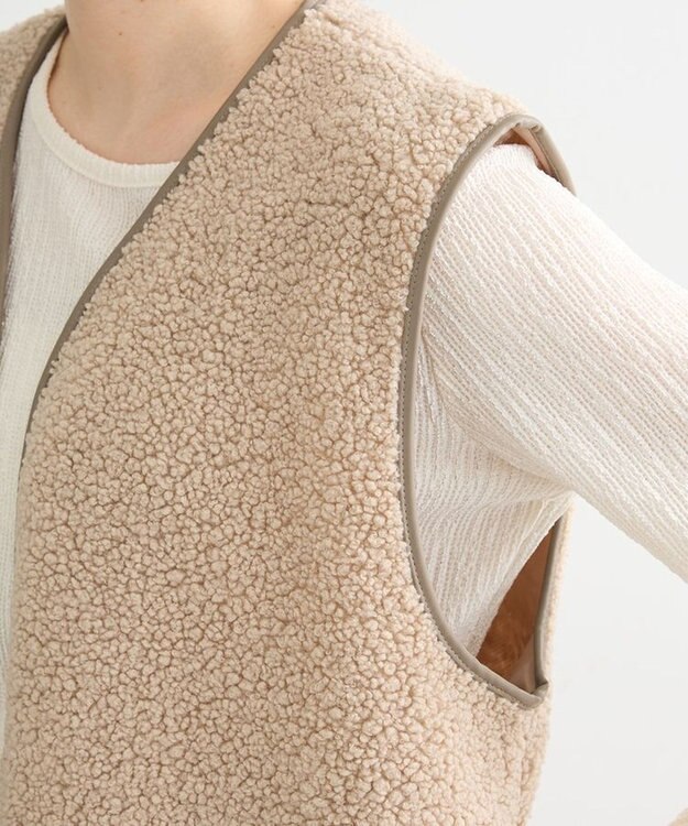 Green Parks ＢＰ　パイピングライトボアベスト Gray Beige