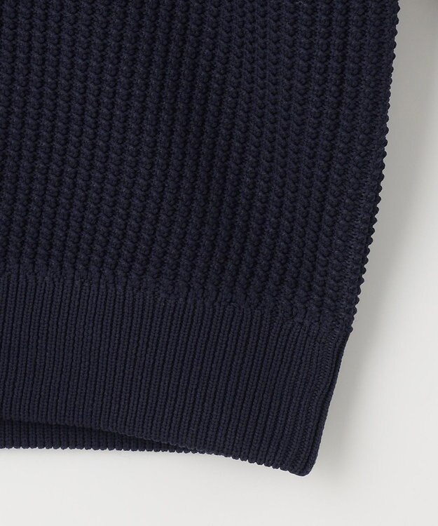 23区GOLF 【23Fondation/MEN】ワッフル ニット ネイビー系