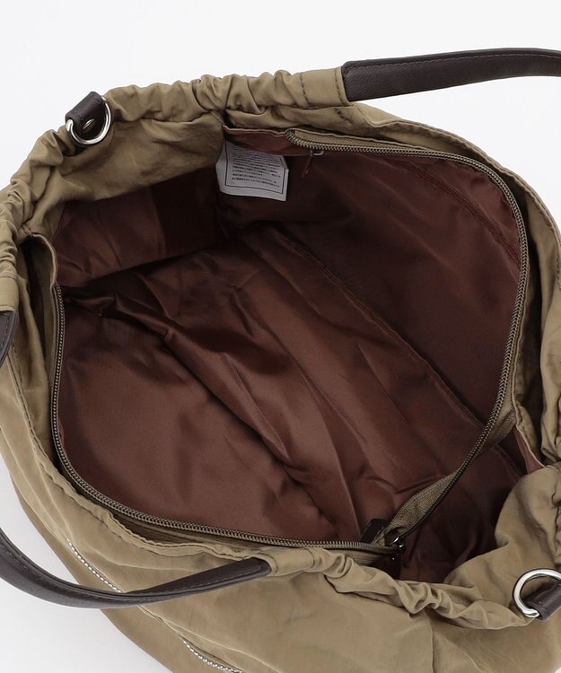 Y'SACCS 【Y’SACCS vous et】サイドギャザー2WAYトート Mサイズ カーキ