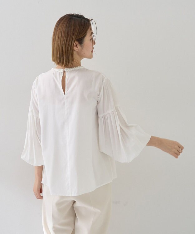 YECCA VECCA ブレードトリミングブラウス White