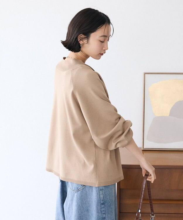 CRAFT STANDARD BOUTIQUE 洗える/UVカット/毛玉軽減 ファンクショナルニットカーディガン Beige
