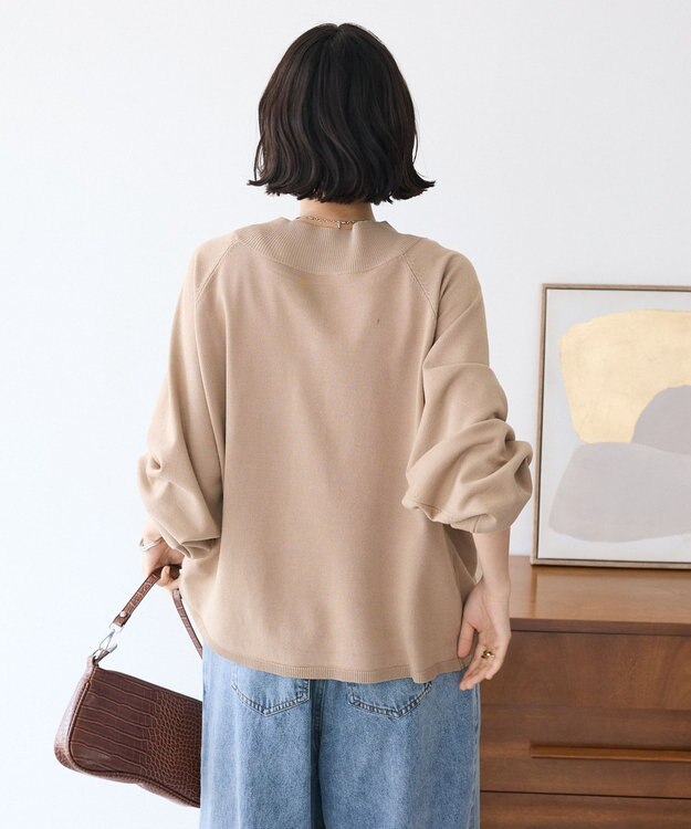 CRAFT STANDARD BOUTIQUE 洗える/UVカット/毛玉軽減 ファンクショナルニットカーディガン Beige
