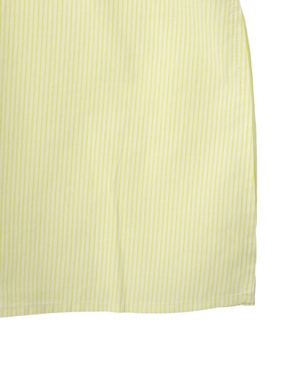 Green Parks ＵＶカットシャツワンピース Stripe Yellow