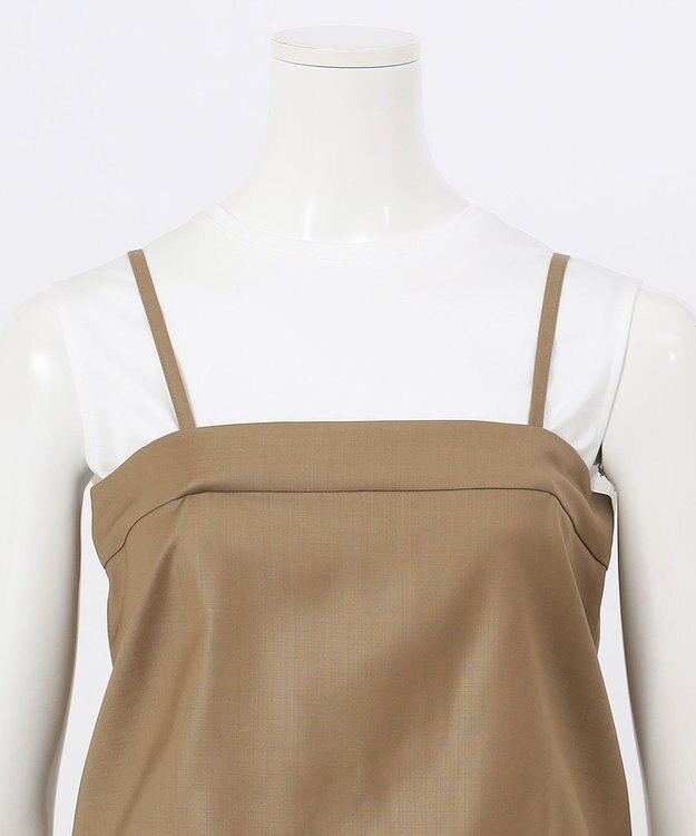 23区 【エステータ】ウールチンツ サロペット カーキ系