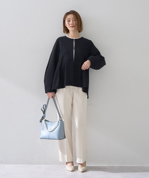 YECCA VECCA ブレードトリミングブラウス White