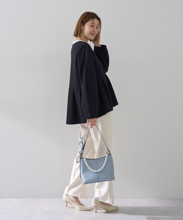 YECCA VECCA ブレードトリミングブラウス White