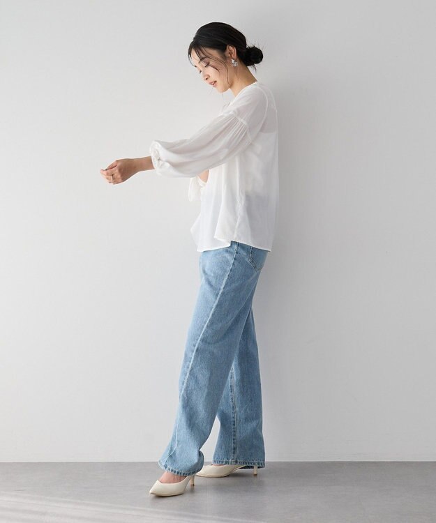 YECCA VECCA ブレードトリミングブラウス White