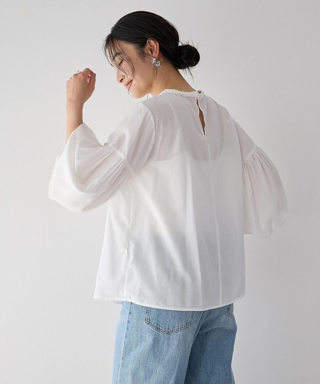 YECCA VECCA ブレードトリミングブラウス White