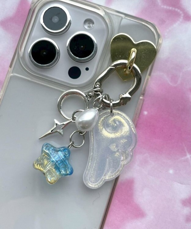 WEGO ミックスカラースターエンジェルキーホルダー 柄2