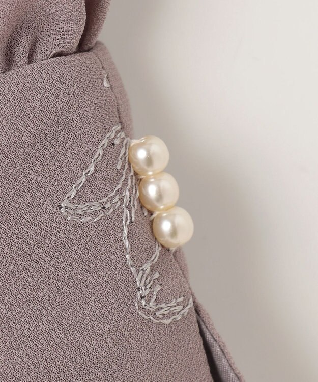 ANY SIS 【Lily Calin】ラインエンブロイダリー ドレス ピンク