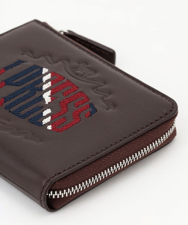 J.PRESS MEN 【MORPHO×J.PRESS】オーセンティックレジメンタル マルチウォレット(Ｌ字ラウンドファスナー) ダークブラウン系