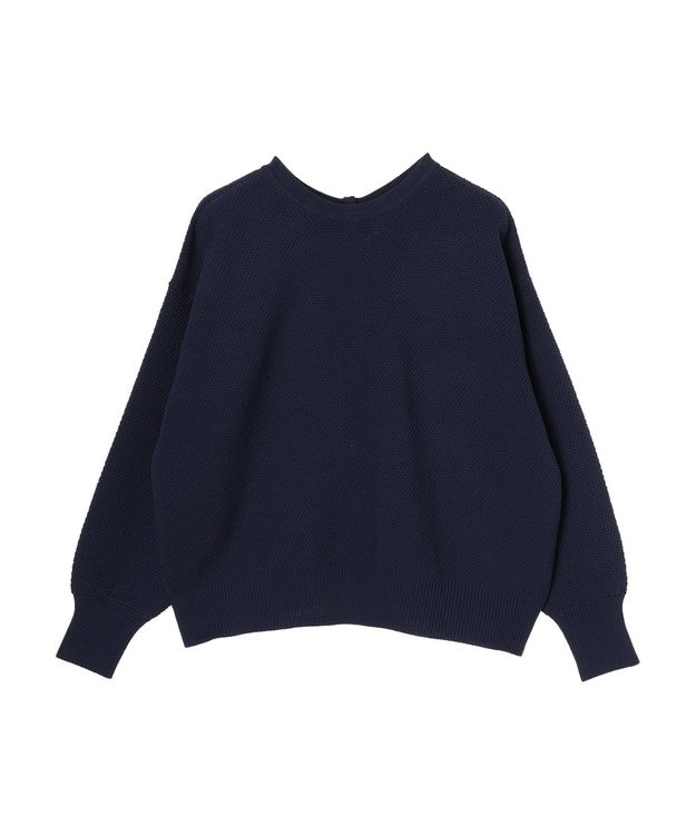 Green Parks ２ｗａｙ　パール釦ニットプルオーバー Dark Navy