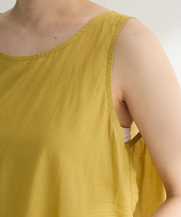 Green Parks Ｉ　ＳＥＴ２点　ギャザーシャツ＋布帛インナー Pistachio