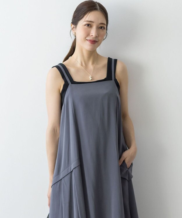 組曲 テレコスクエア タンクトップ ブラック系