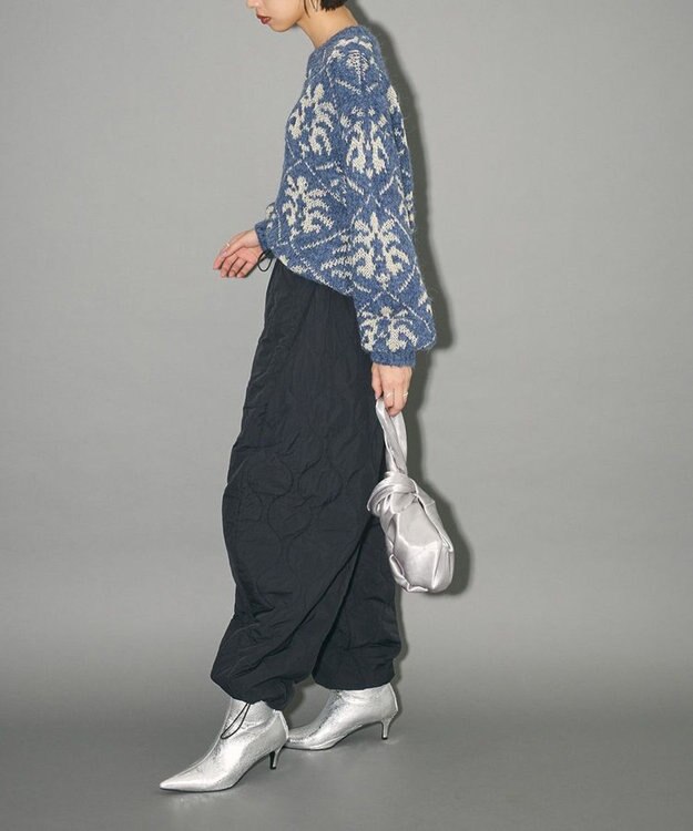 Green Parks キルティングカーブパンツ Black