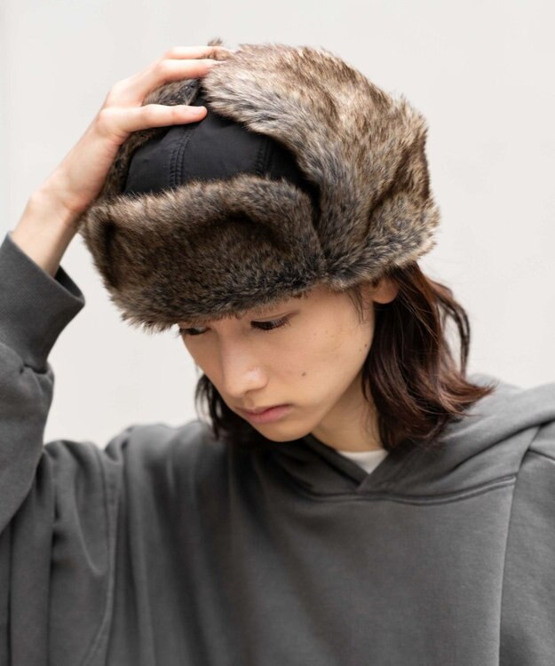 WEGO 【ユニセックス着用ITEM/暖かい】フライトキャップ ブラック