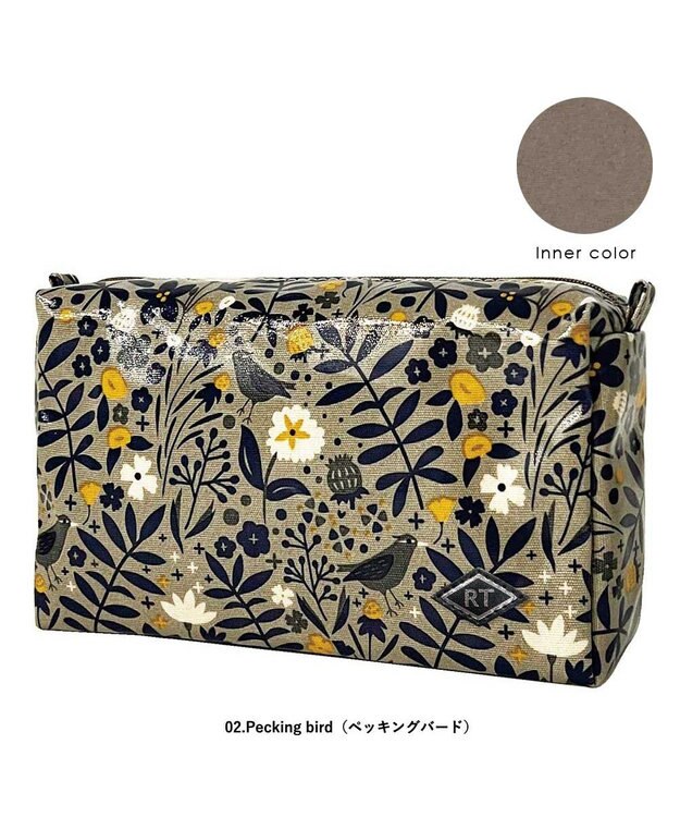 ROOTOTE 1311【ラミネート加工】EU.ウイズルー.ポーチ.クレール-D 02：ペッキングバード