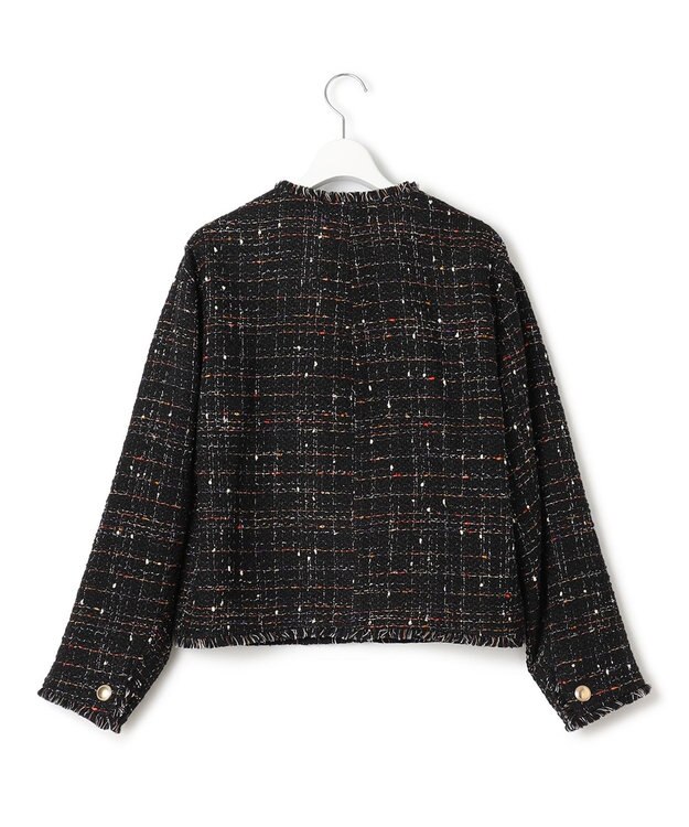 23区 L GIOLICA カラーミックスツイード ジャケット モノトーンミックス