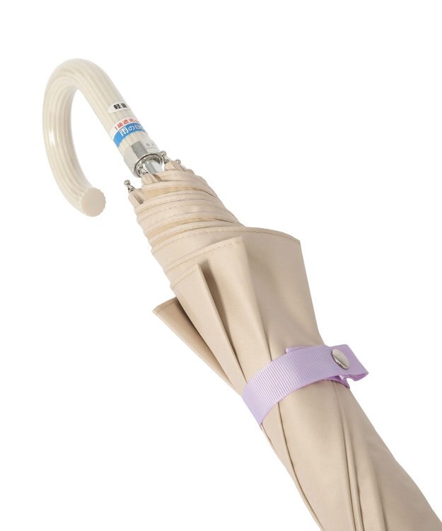 MOONBAT 【軽量】PAUL & JOE 晴雨兼用日傘 長傘 ワンポイントヌネット 一級遮光 遮熱 UV ベージュ