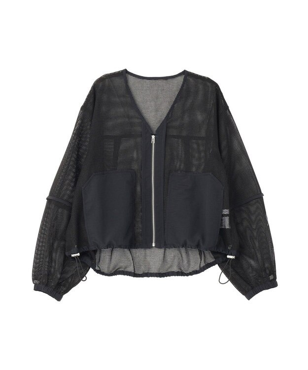 AMERICAN HOLIC メッシュ異素材ブルゾン Black