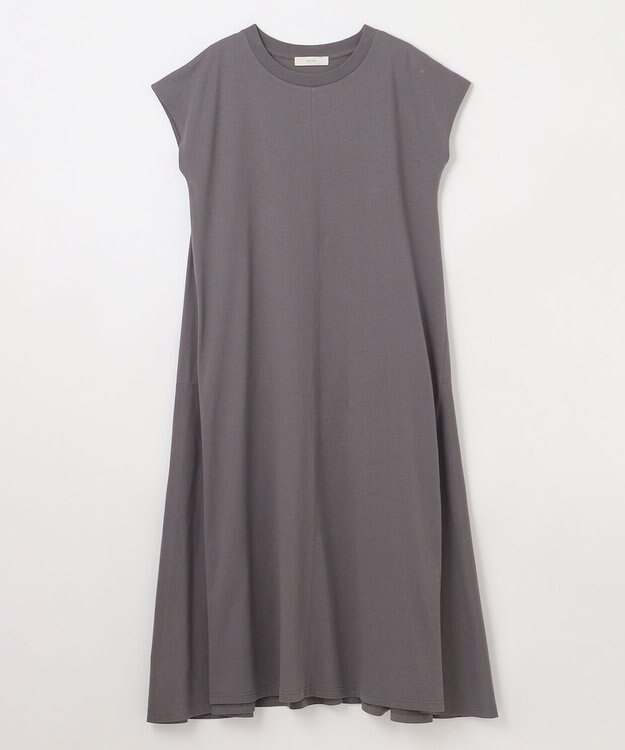 ANY 【洗濯機可】フレンチスリーブワンピース チャコール