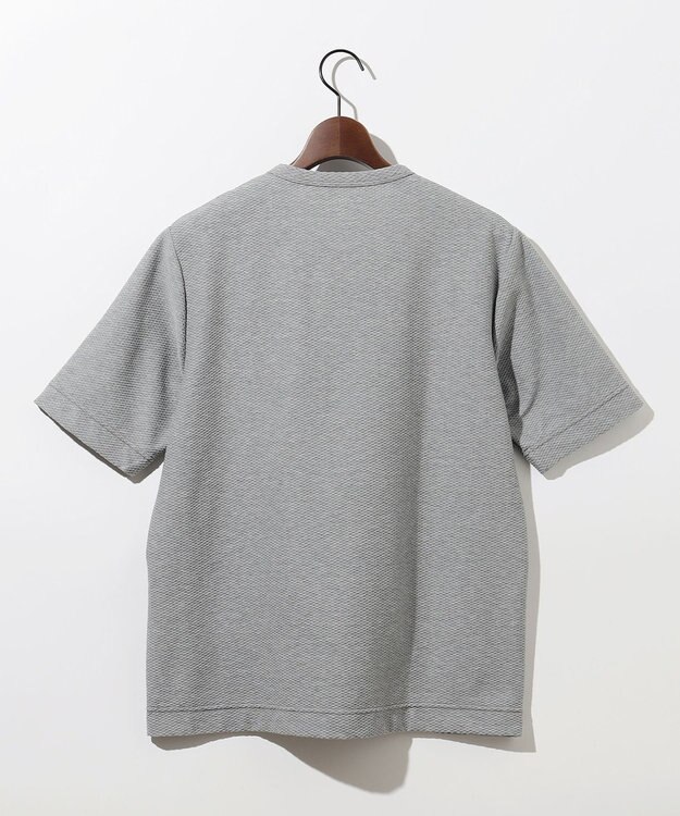 JOSEPH ABBOUD MOUNTAIN 【MADE IN JAPAN/吸水速乾】ダイヤモンドワッフル アウトドア Tシャツ ライトグレー系