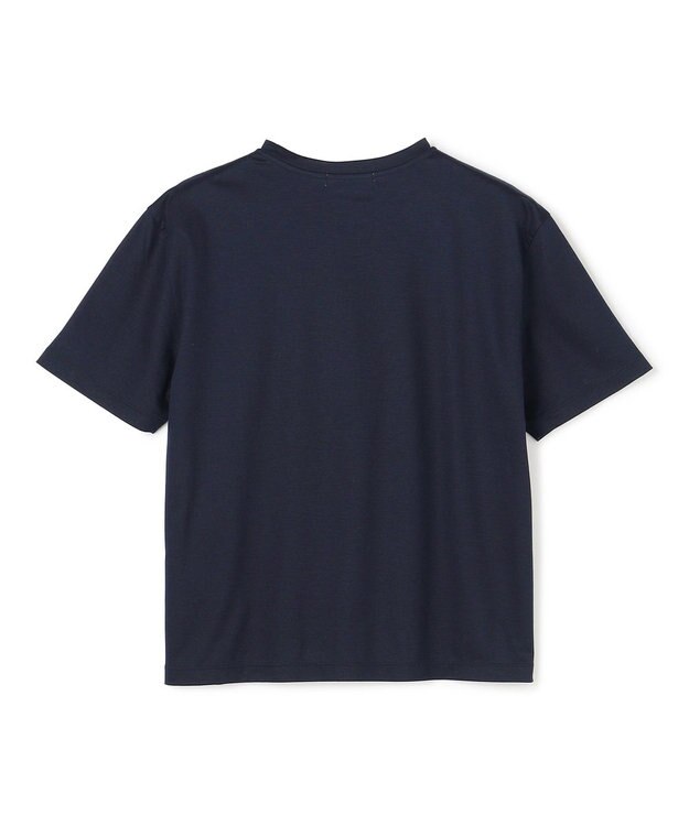 BEIGE， COOKE / オリジナルロゴ刺繍Tシャツ Navy