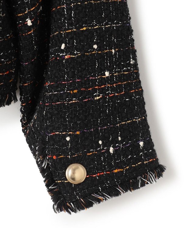 23区 L GIOLICA カラーミックスツイード ジャケット モノトーンミックス