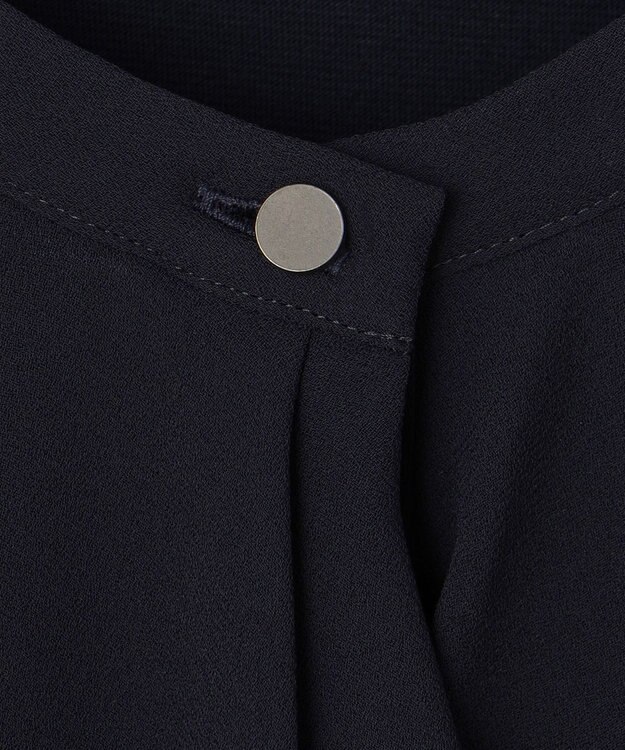 23区 L 【洗える】ジョーゼットフリル  カットソー ネイビー系