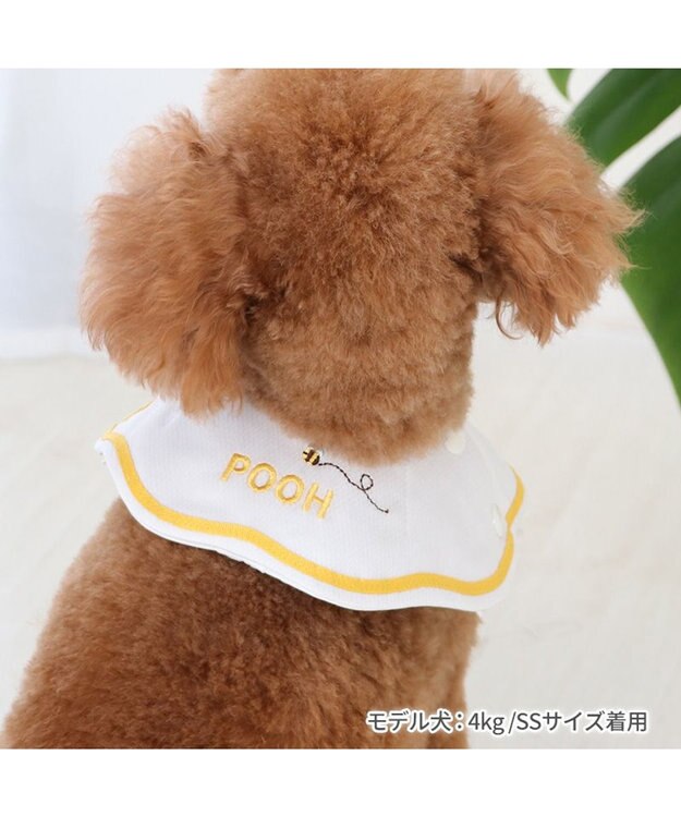 PET PARADISE ディズニー プーさん スカラップ クール バンダナ 小型犬 白～オフホワイト