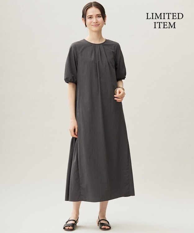 自由区 【カタログ掲載・WEB限定・接触冷感・UVカット・洗える】ファンクショナル ドレス セピア