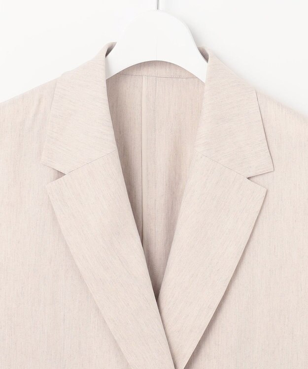 自由区 【セットアップ対応・洗える】リネンビスコースストレッチ ジレ フラックス