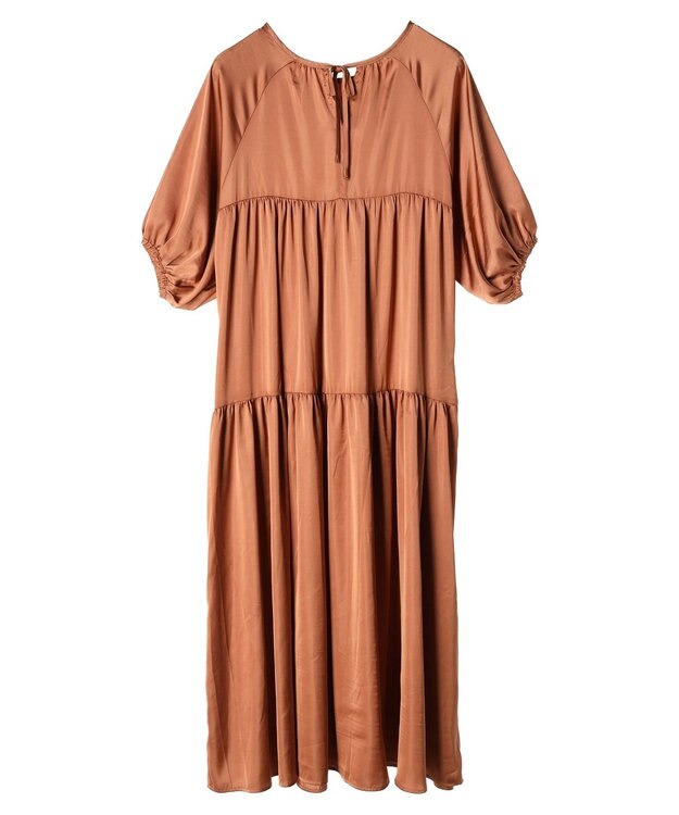 Green Parks armonia．ティアード切り替えワンピース Terracotta