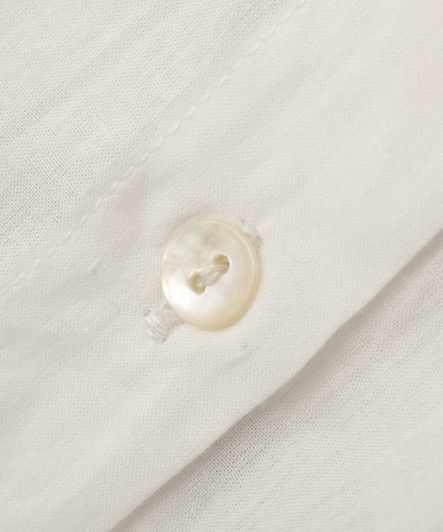 YECCA VECCA バック刺繍バンドカラーシャツ Off White