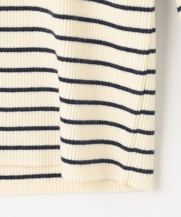 Feroux 【洗える】パフショルダーリブ ニット ホワイト系1