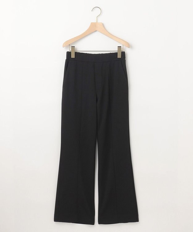 組曲 S スタイルアップジャージー フレアパンツ ブラック系