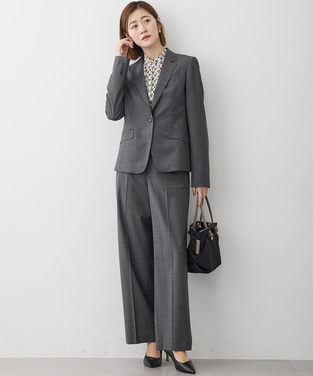 23区 【セットアップ対応】ファインネスウール 一つ釦 ジャケット グレー系