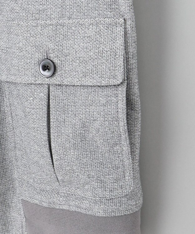 GOTAIRIKU 新作【ストレッチ/洗える/吸水速乾】ノルマンディーリネン A-1ブルゾン ライトグレー系8