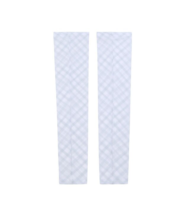 DAKS [DAKS GOLF] 冷感チェックプリントアームカバー スノーホワイト