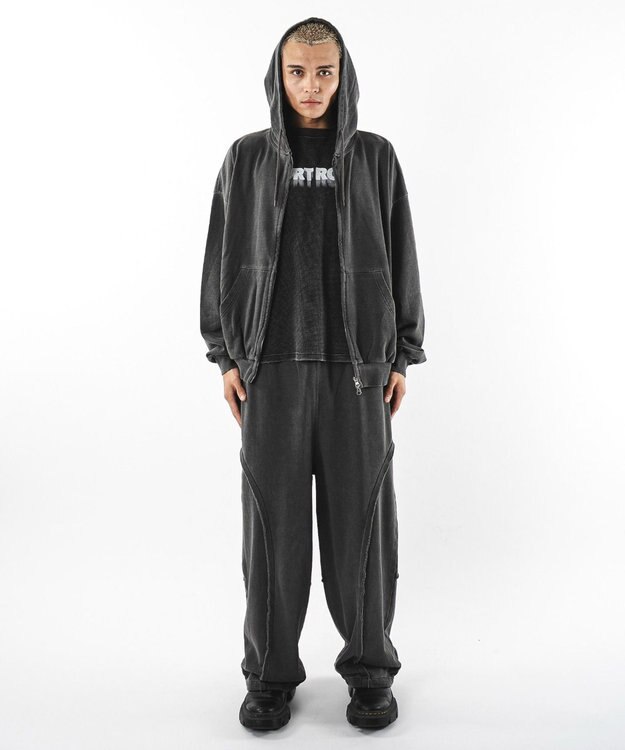 WEGO 【ユニセックス着用ITEM】バルーンBIGダブルZIPパーカー ブラックその他