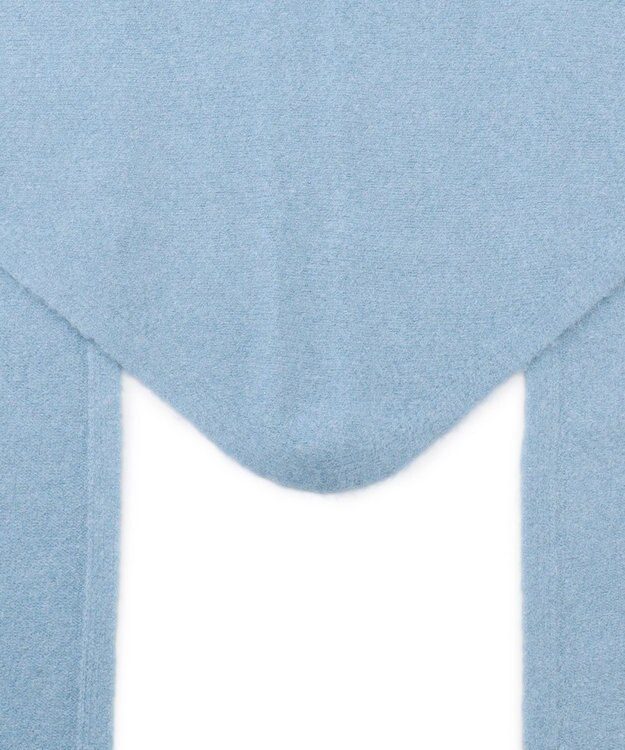 UNFILO 【WEB/一部店舗限定】ふわふわニット 三角ストール サックス