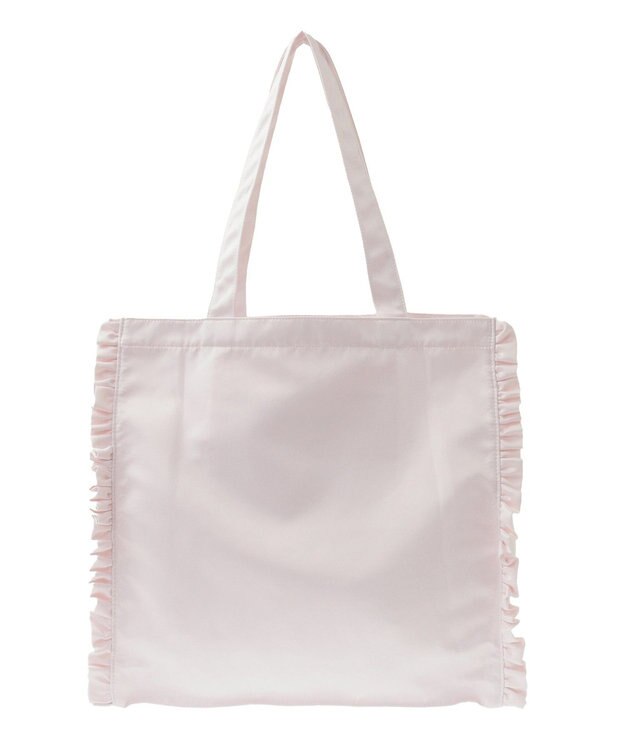 Maison de FLEUR サテンフリルスクエアトートバッグ Pink