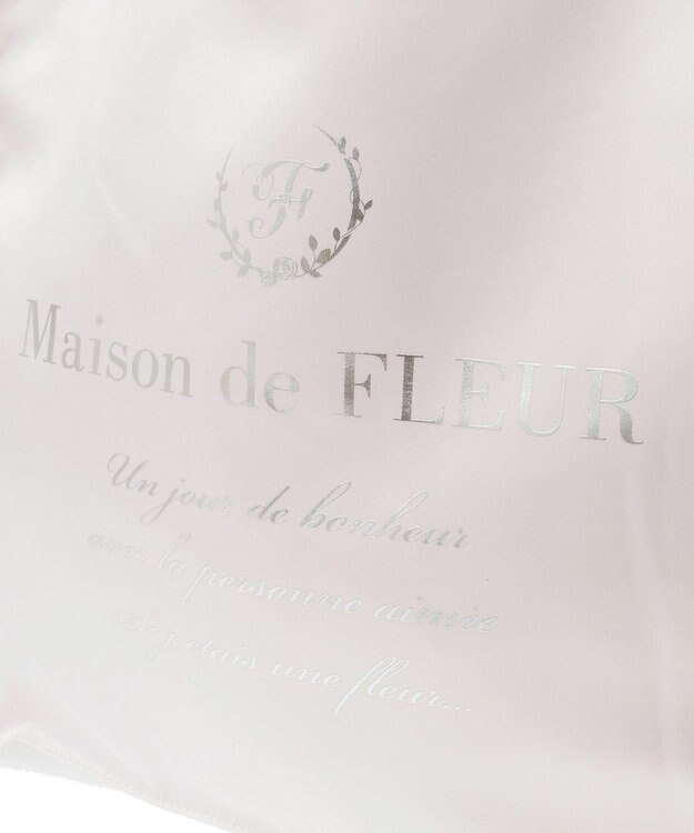 Maison de FLEUR サテンフリルスクエアトートバッグ Pink