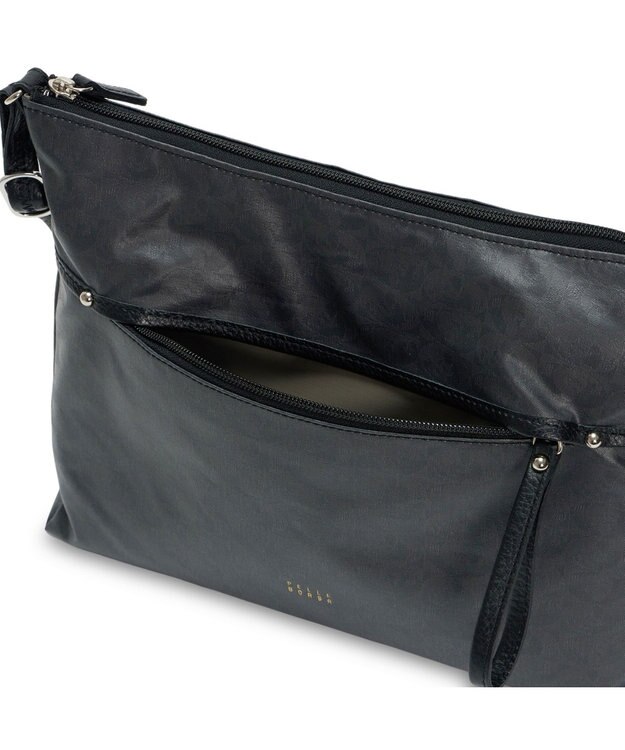 PELLE BORSA シンプルショルダーバッグ Alive アライブ 4449 マットブラック