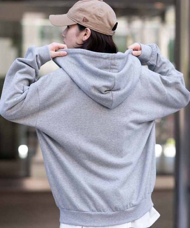 WEGO 【25年秋冬新作/ユニセックス着用ITEM/SMLサイズ展開】グラフィックロゴダブルZIPパーカー 杢グレー