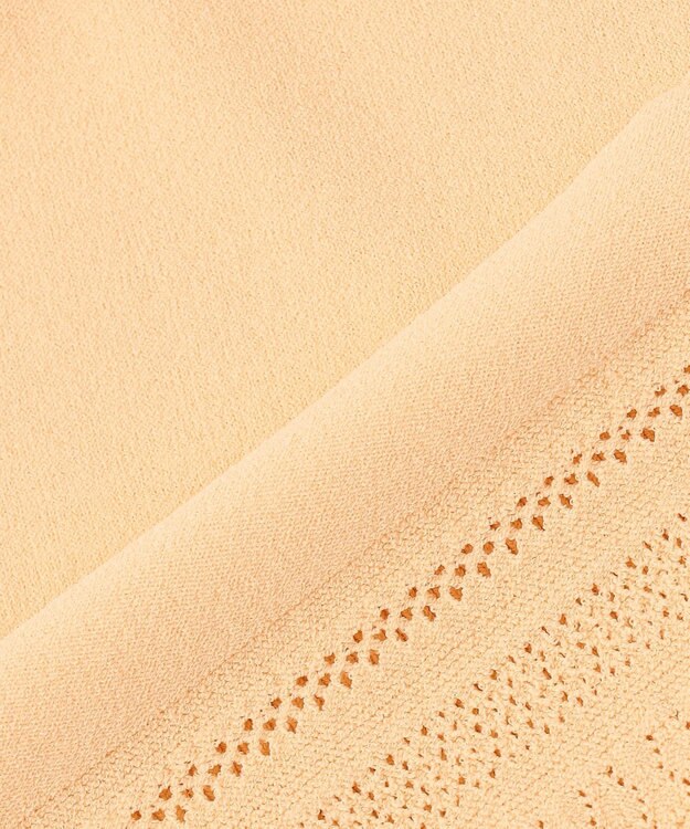 J.PRESS LADIES L 【洗える】レーヨンエリートストレッチ 編み柄 カーディガン イエロー系