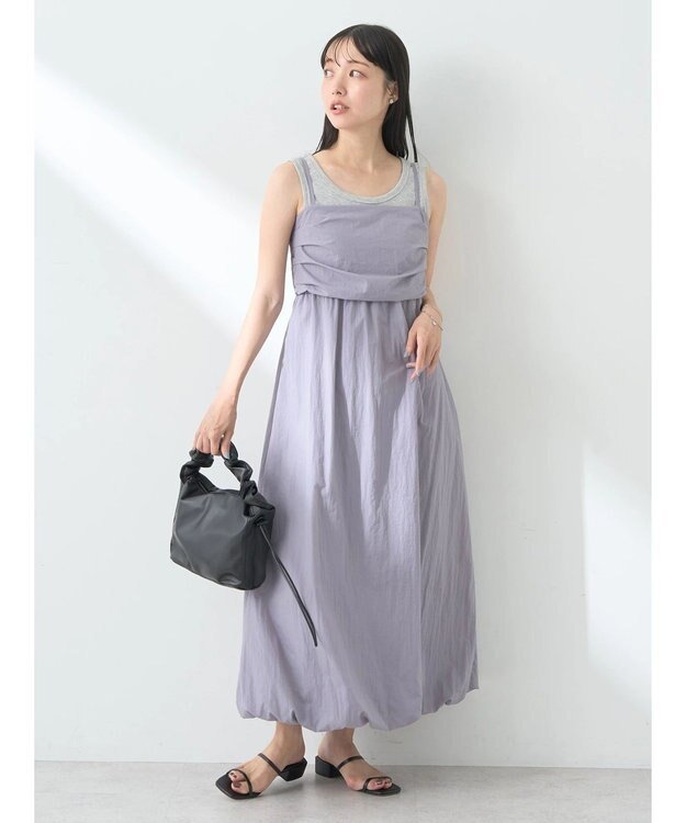 earth music&ecology テックバルーンキャミワンピース Lavender