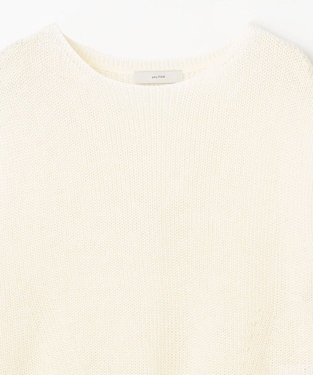 ANY L ギマノースリーブニット オフ