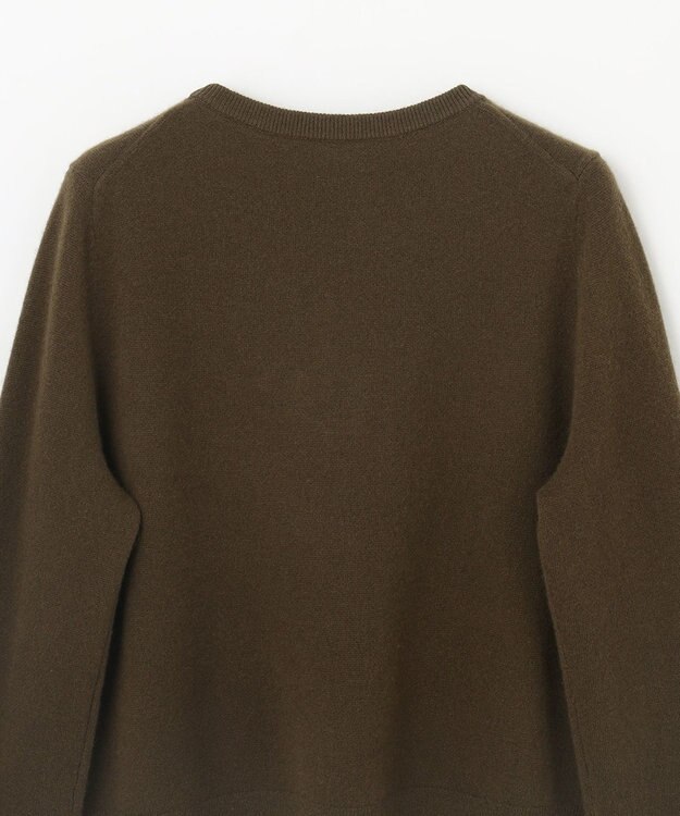 GRACE CONTINENTAL エンブレム刺繍ニットトップ カーキ